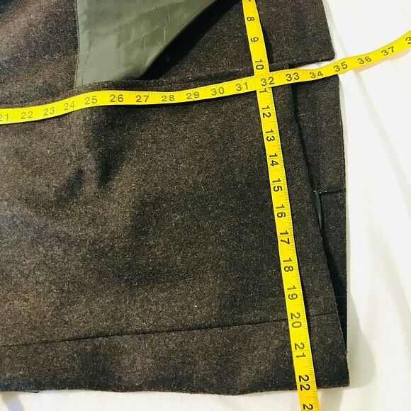 London Fog Wool Pea Coat Jacket Brown Lined M 40 42 Unisex - Picture 8 of 12